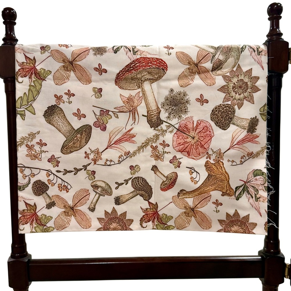 Spoonflower Mushroom Fabric mypetalpress 2yd 45" Botanical Cotton Fungi Print